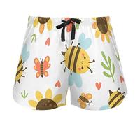 FRODOTGV Happy Good Luck Cottage Butterfly Womens Lounge Shorts Pajama Bottoms Running Ejercise Elastic Waist Drawstring,M