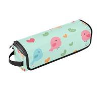 FRODOTGV Hot Hair Tools - Bolsa de viaje impermeable, organizador de viaje con almohadilla resistente al calor para alisadores, rizador, secador de pelo, hoja de hongo personalizada, azul marino, 15,