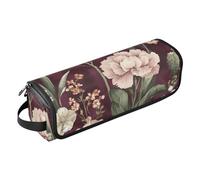 FRODOTGV Hot Hair Tools - Bolsa de viaje para mujer con alfombrilla extraíble resistente al calor, flores primaverales, cactus delfinio, amarilis, verde salvia, para alisadores, rizador, secador de