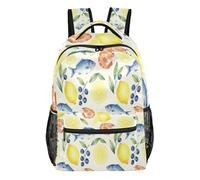 FRODOTGV Mochila diaria estructurada con forma de pie, forro interior de piel de melocotón para estudiantes de primaria, secundaria, escuela, viajes, tamaño pequeño, Mariscos mediterráneos, S, Casual