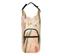 FRODOTGV Nature Flowers Peach - Mochila pequeña con soporte para botella de agua, transportador de agua de varios tamaños para caminar, soporte para cinturón de botella de agua, se adapta a botellas