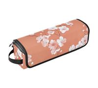 FRODOTGV Nature Lily Hot Hair Tools - Bolsa de viaje y alfombrilla resistente al calor con cremallera para mujer, almacenamiento esencial extraíble para herramientas calientes, planchas planas