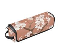 FRODOTGV Nature Lily Hot Hair Tools - Bolsa de viaje y alfombrilla resistente al calor con cremallera para mujer, almacenamiento esencial extraíble para herramientas calientes, planchas planas