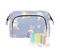FRODOTGV Neceser colgante para cosméticos, diseño de conejo feliz, huevos de Pascua, bolsas de cosméticos para bolso, Happy Bunny Rabbit Happy Easter Eggs, 1 Size