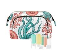 FRODOTGV Neceser, diseño de mundo submarino, bolsa de cosméticos con cremallera, impermeable, accesorios de viaje, Underwater World, 1 Size