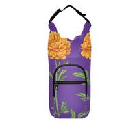 FRODOTGV Portabotellas de caléndulas amarillas moradas, varios tamaños, aislado, soporte para botellas de agua, se adapta a botellas de 20/24/32/40 onzas