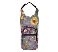 FRODOTGV Purple Wildflowers - Mochila con cordón de varios tamaños con bolsillos y soporte para botella de agua, soporte para botella de agua para botellas de 20/24/32/40 onzas