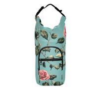 FRODOTGV Retro Roses - Eslingas para botellas de agua, color turquesa, portátil, con aislamiento, para botellas de 20/24/32/40 onzas, Rosas retro turquesa, 1 size, Claasic