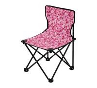 FRODOTGV Silla de campamento compacta con corazón rosa de San Valentín, silla ligera con bolsa de transporte, sillas para exteriores y exteriores
