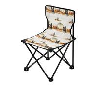FRODOTGV Silla de camping juvenil plegable con diseño de caballo vaquero occidental, estilo bohemio, cactus, sillas de playa ultraligeras para adultos, bolsa de transporte incluida, sillas de césped