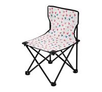 FRODOTGV Silla plegable de camping juvenil con diseño de corazones de San Valentín, incluye bolsa de transporte, silla de senderismo para picnic