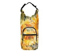 FRODOTGV Soporte para botella de agua con diseño de girasol para pintura al óleo, varios tamaños, soporte para botella de agua, soporte para cinturón para botellas de 20/24/32/40 onzas