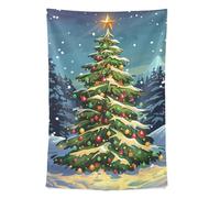 FRODOTGV Tapices de árboles de Navidad para decoración de lavandería, lavandería, 152 x 101 cm