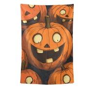 FRODOTGV Tapiz con diseño de calabazas y sonrisas, arte de pared para dormitorio, decoración del hogar, 60 x 40 pulgadas