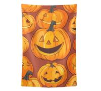FRODOTGV Tapiz de pared con diseño de calabazas y sonrisas, para decoración de baño, dormitorio, 152 x 101 cm