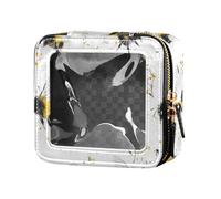 FRODOTGV Taxi Cars - Bolsa de maquillaje de viaje transparente blanca, 06, 1 Size