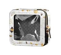 FRODOTGV Taxi Cars - Bolsa de maquillaje de viaje transparente blanca, 07, 1 tamaño, 07, 1 Size