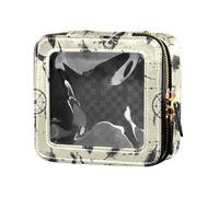 FRODOTGV Taxi Cars - Bolsa de maquillaje de viaje transparente blanca, 20, 1 Size