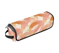 FRODOTGV Tigers Animal Print - Bolsa de viaje grande para herramientas de pelo caliente para mujer, organizador con alfombrilla resistente al calor para alisador y secador de pelo plano, Oro rosa