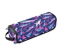 FRODOTGV Tigers Animal Print - Bolsa de viaje grande para herramientas de pelo caliente para mujer, organizador con alfombrilla resistente al calor para alisador y secador de pelo plano, Shark Ocean