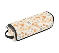 FRODOTGV Tigers Animal Print - Bolsa de viaje grande para herramientas de pelo caliente para mujer, organizador con alfombrilla resistente al calor para alisador y secador de pelo plano, Shells Ocean