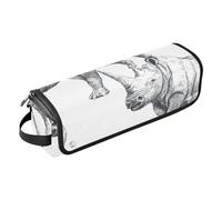 FRODOTGV Western Cowboy Star Dream Catcher Star Tribal Black and Red Hair Tool Travel Bag for Women with Heat Resistant Pad Waterproof Flat Curling Irong Organizador de viaje para planchas planas, 19,