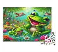 Frog 1000Pc Jigsaw Puzzle for Adults Frogs in Nature Impossible Hard Difficult & Educational Decompression 70x50cm/1000pcs