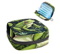 Frog-2021 - Kit para el primer período para niñas, bolsa menstrual de tampón, soporte para almohadilla de lactancia con cremallera, organizador de servilleta sanitaria