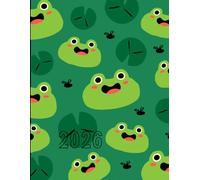 Frog 2026 A4 Week To View Planner With Monthly Calendar and Notes: Fun Animated Weekly Desktop Schedule and Journal