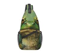 Frog and RainPrint - Mochila cruzada ligera para hombre y mujer, con correa en diagonal, bandolera