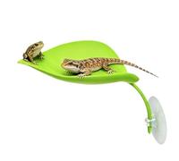 Frog Basking Stand - Leaf-Shaped Reptile Habitat with Suction Cup, ABS Decor for Turtles, Tree Frogs, Lizards, and Small Amphibians, Ideal for Terrarium Landscaping, Enclosure Enrichment