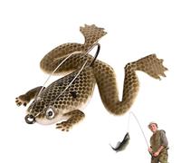 Frog Bass Fishing Señuelos: Cebo Suave Flotante Realista para La Trucha De Lucio Agua Dulce De Agua Dulce | Acción Realista Diseño De Rana De para Pesca, Señuelo Artificial Duradero para Prof