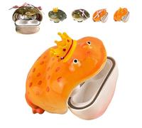 Frog Bluetooth Earbuds Case for AirPods, Cute Frog Design with 3D Cartoon Character Styles Protective Anti-Scratch Hard Cover for Men and Women (Yellow-A)