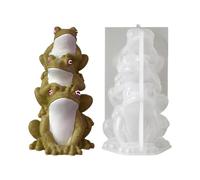 Frog Candle Mold - 3D Silicone Form for Craft Making | Flexible Silicone with Fine Texture Detail, Heat Resistant Pouring Tool for Wax Soap Clay Cement Resin Decorative Accent Creation