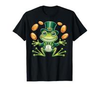 Frog Coins Día de San Patricio Lucky Irish Riqueza Dinero Manifiesto Camiseta