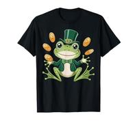 Frog Coins Día de San Patricio Lucky Irish Riqueza Dinero Manifiesto Camiseta