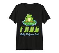 Frog Confíe plenamente en Dios Clásico Cristiano Fe & Religión Camiseta Premium