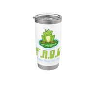 FROG Confíe plenamente en Dios Clásico Cristiano Fe & Religión Vaso térmico de acero inoxidable de doble pared