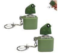 Frog Croaking Fidget Toy, Fun Rechargeable Keychain with Colorful Lights, for Adults (2PCS)