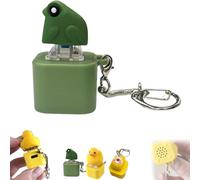Frog Croaking Fidget Toy, Funny Rechargeable Keychain with Colorful Lights, Portable Anxiety Relief Adult Fidgets Single Key for Adult (Frog)