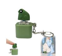 Frog Croaking Fidget Toy, Rechargeable Croaking Frogs Keychain, with Colorful Lights and Sound, Adult Animals Fidgets Single Key (Frog,1 PCS)