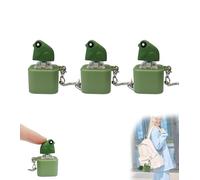 Frog Croaking Fidget Toy, Rechargeable Croaking Frogs Keychain, with Colorful Lights and Sound, Adult Animals Fidgets Single Key (Frog,3 PCS)