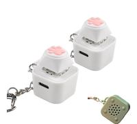 Frog Croaking Fidget Toy,Rechargeable Frog Croaking Keychain,Keyboard Fidget Clicker Toy with Colorful Lights,Fun & Portable Anxiety Relief Toys (Cat Meows *2)