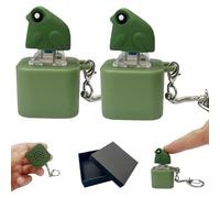 Frog Croaking Fidget Toy,Rechargeable Quacking Duck Keychain, Quacking Ducks Stress Reliever with Colorful Lights, Anxiety & Sensory Fun Anxiety Relief Toy (2pcsFrog)