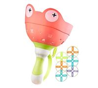 Frog Flying Disc Game - PP 14x23cm Outdoor Catch Toy Set | Đisc Launcher Game with Pull String, Kids Exercise, Backyard Play | Flying Disc Toy Yard Lawn, Beach Family Activities