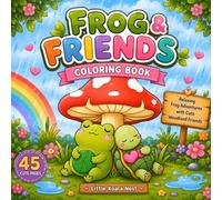 Frog & Friends Coloring Book: Relaxing Frog Adventures with Cute Woodland Friends