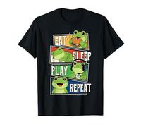 Frog Gamer Gaming Eat Sleep Play Repeat para niños Camiseta