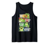 Frog Gamer Gaming Eat Sleep Play Repeat para niños Camiseta sin Mangas
