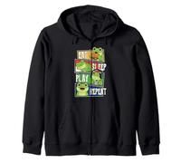 Frog Gamer Gaming Eat Sleep Play Repeat para niños Sudadera con Capucha