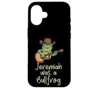 Frog Guitar Jeremiah Was Bullfrog Funny Diciendo Hombres, Mujeres Niños Carcasa para iPhone 16